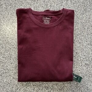 LL Bean Long Sleeve Shirt Mens XXL Carefree Unshrinkable Tee Traditional Fit